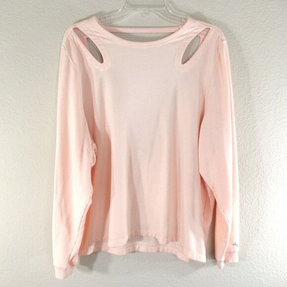 Joy Lab Women's Light Peach Cut Out Sweatshirt Plus Size XXL Like New Condition - Picture 3 of 3